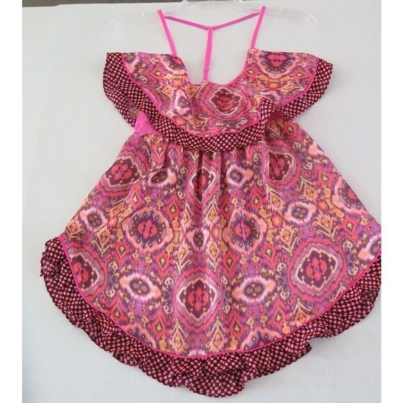 Victoria's Secret Women's Sz M/L Pink Multi Babydoll Racerback Tank Nightie - Picture 5 of 10